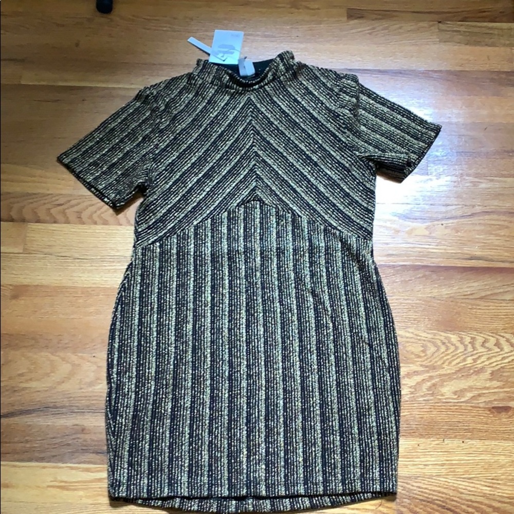 💋Host Pick💋 ASOS Black/gold mini dress - Picture 2 of 4